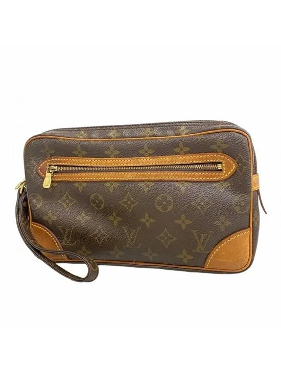 Louis Vuitton Clutch Monogram Marly Dragonne GM Brown - Picture 1 of 10